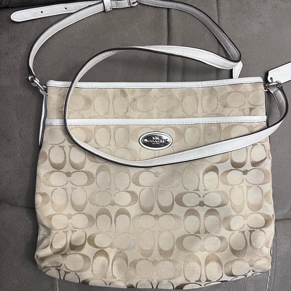 Cream Coach Purse